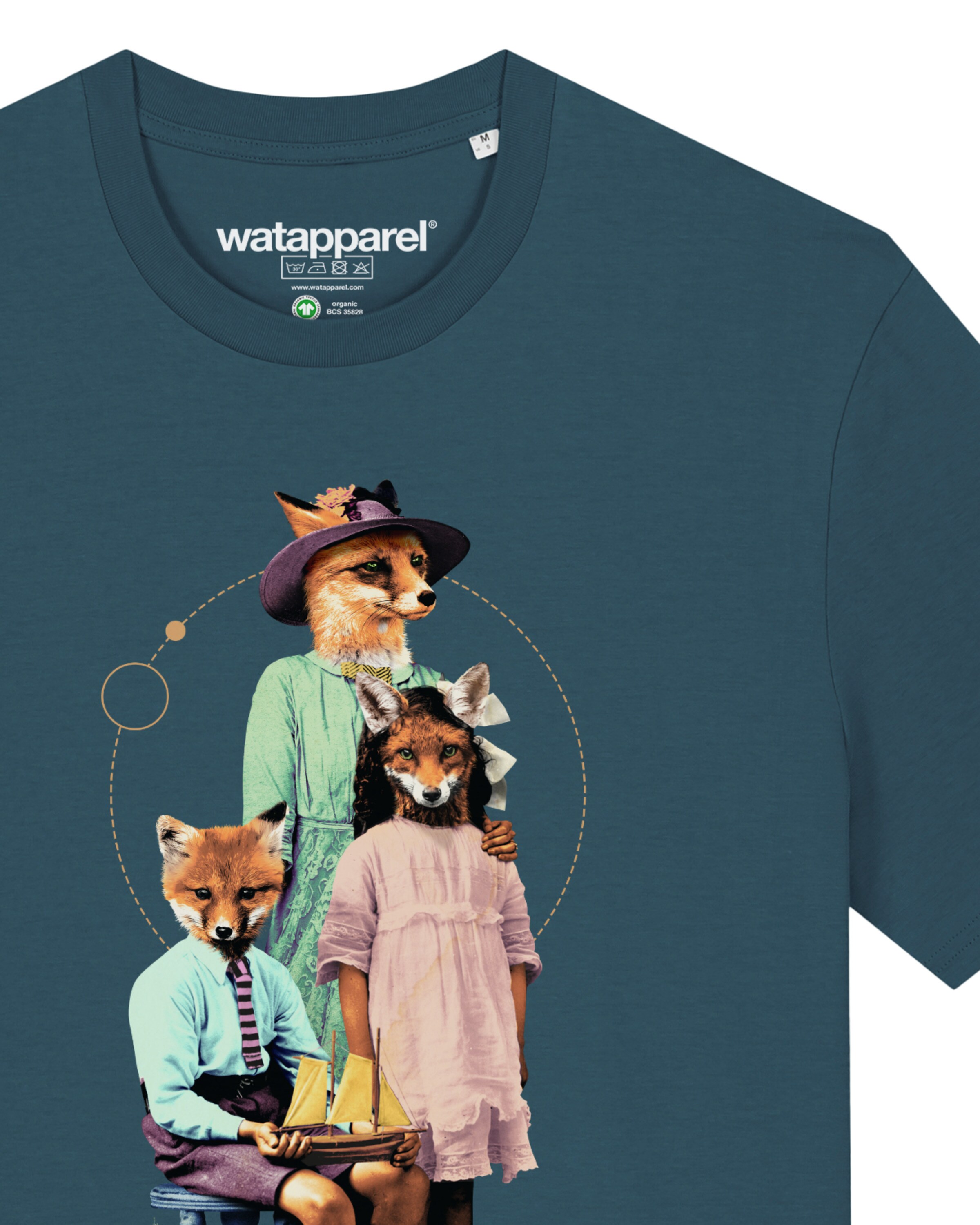 Watapparel Shirt 'Fancy Fox' in Blauw