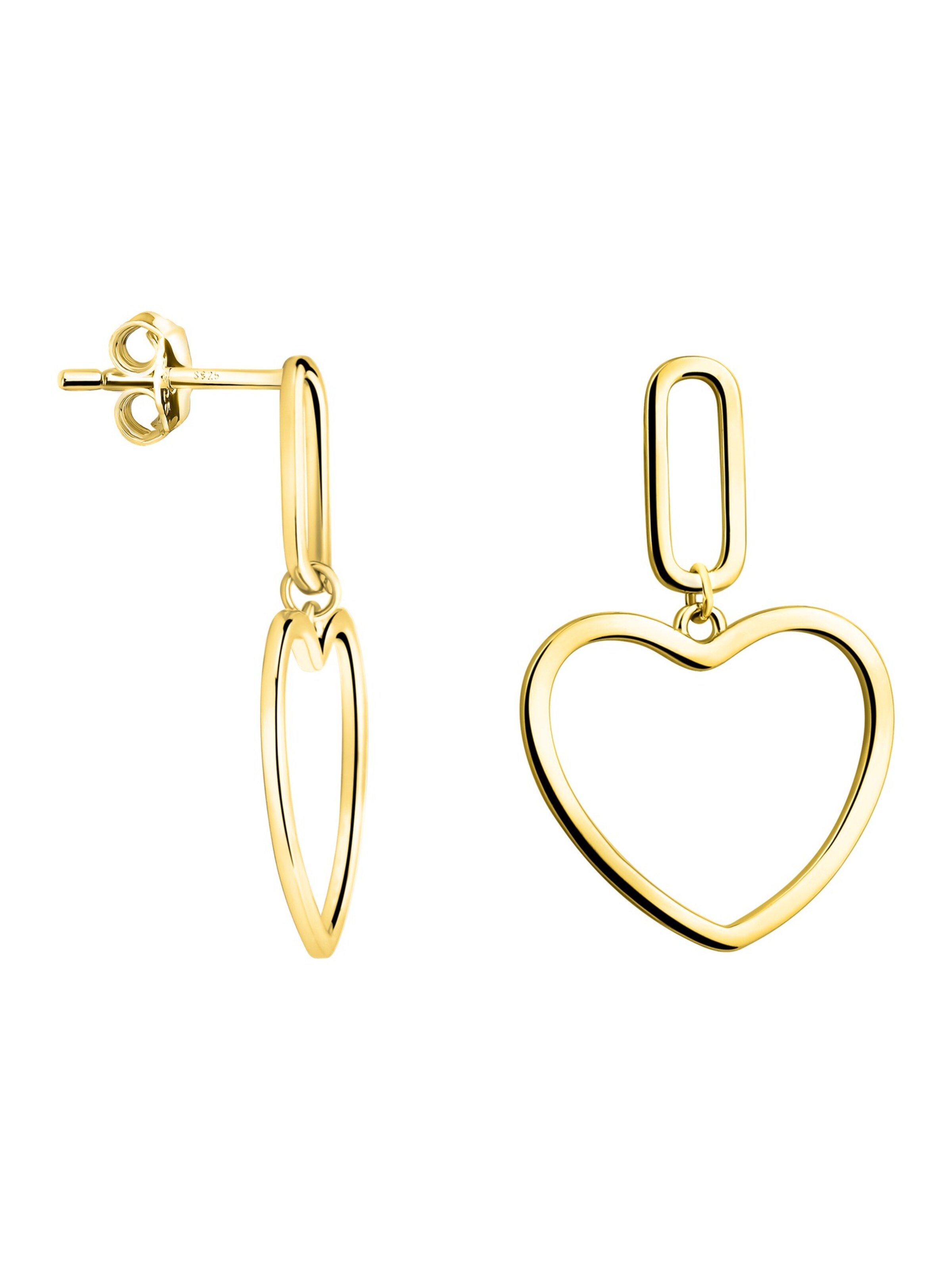 Sofia Milani Ohrringe 'Heart'‌‌‌ in Gold: Vorderseite