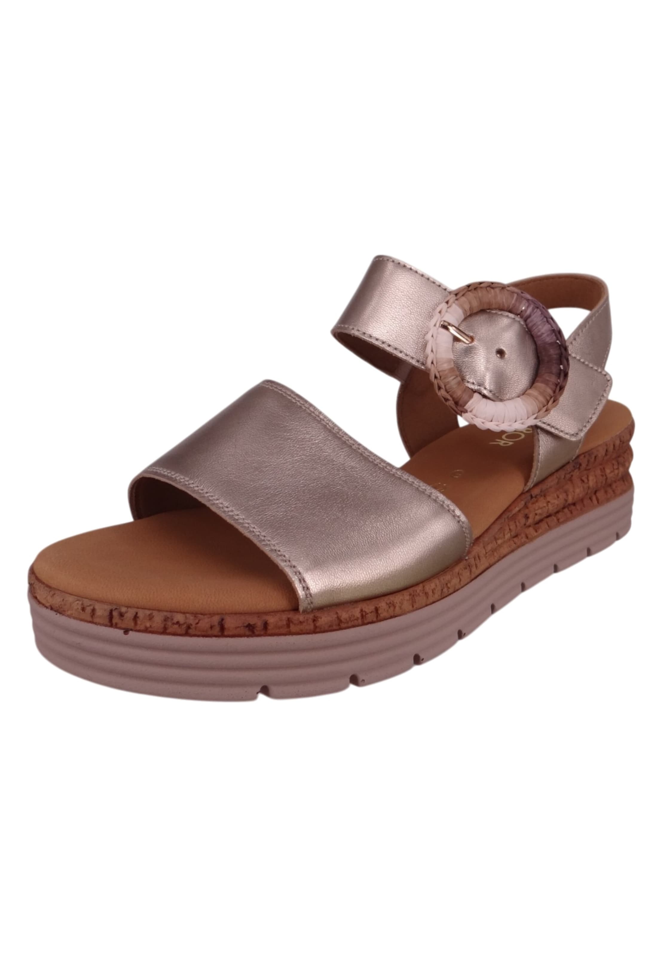 GABOR - Sandália em ouro: frente