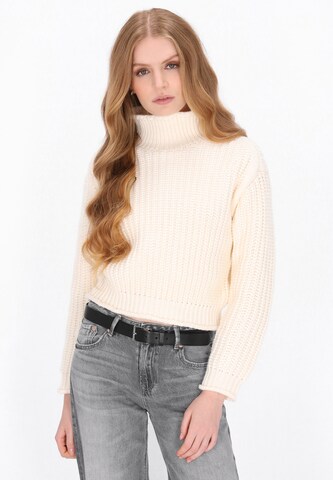 Pull-over DreiMaster Vintage en blanc : devant