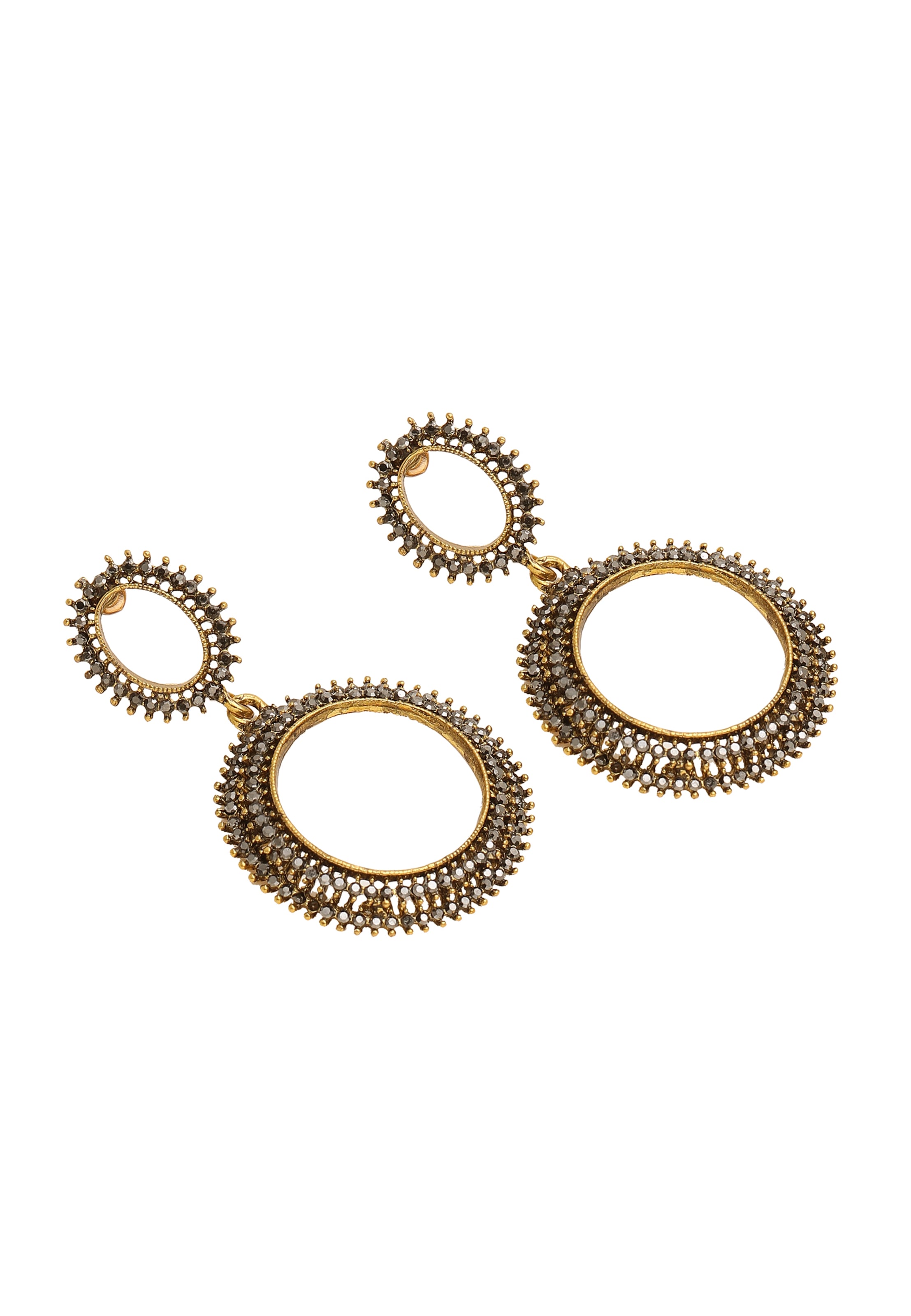 Orecchini di SOHI in nero: frontale