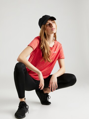 T-shirt fonctionnel 'Twist' UNDER ARMOUR en rouge