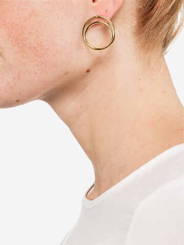 Boucles d'oreilles Heideman en or : devant