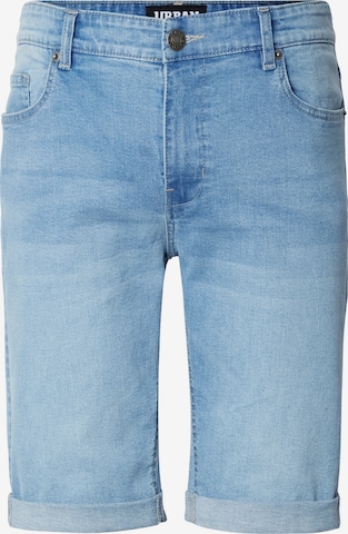 Urban Classics Slimfit Džíny – modrá: přední strana