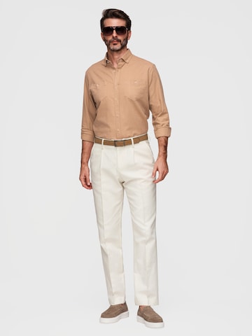 Ombre Comfort fit Button Up Shirt in Brown