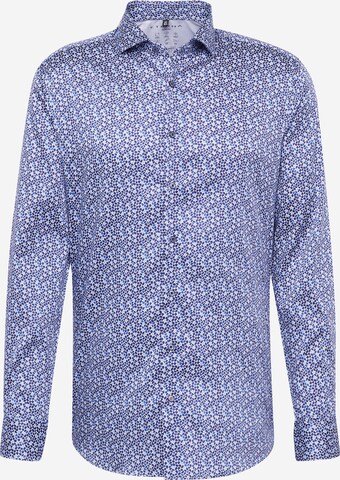 Coupe regular Chemise ETERNA en bleu : devant