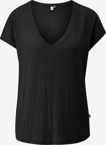 QS Shirt in Zwart: voorkant