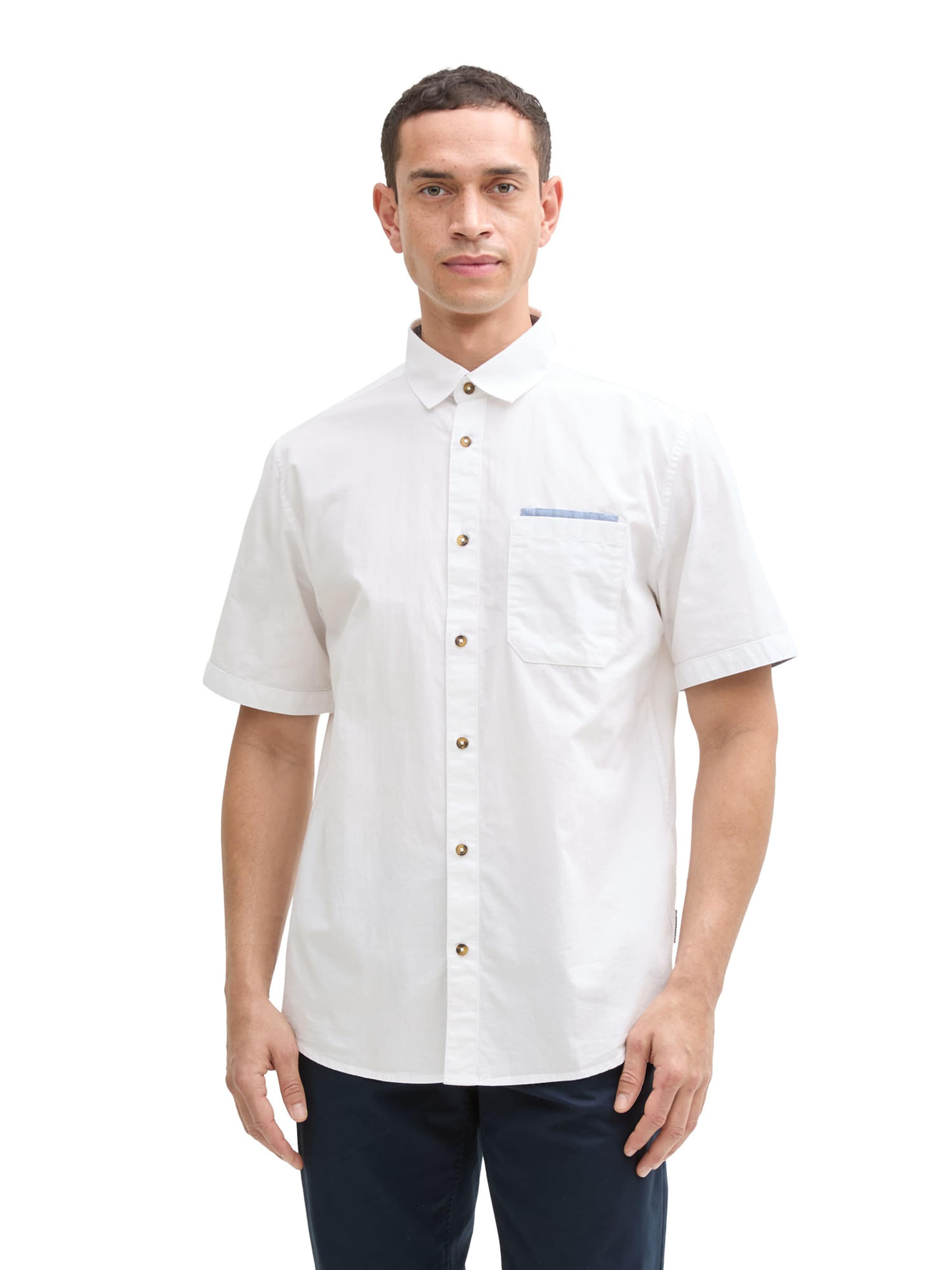 TOM TAILOR Rovný strih Košeľa - Biela: predná strana