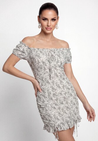 faina - Vestido 'Festive' em branco: frente