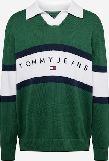 Tommy Jeans Pullover in navy / grün / rot / weiß, Produktansicht