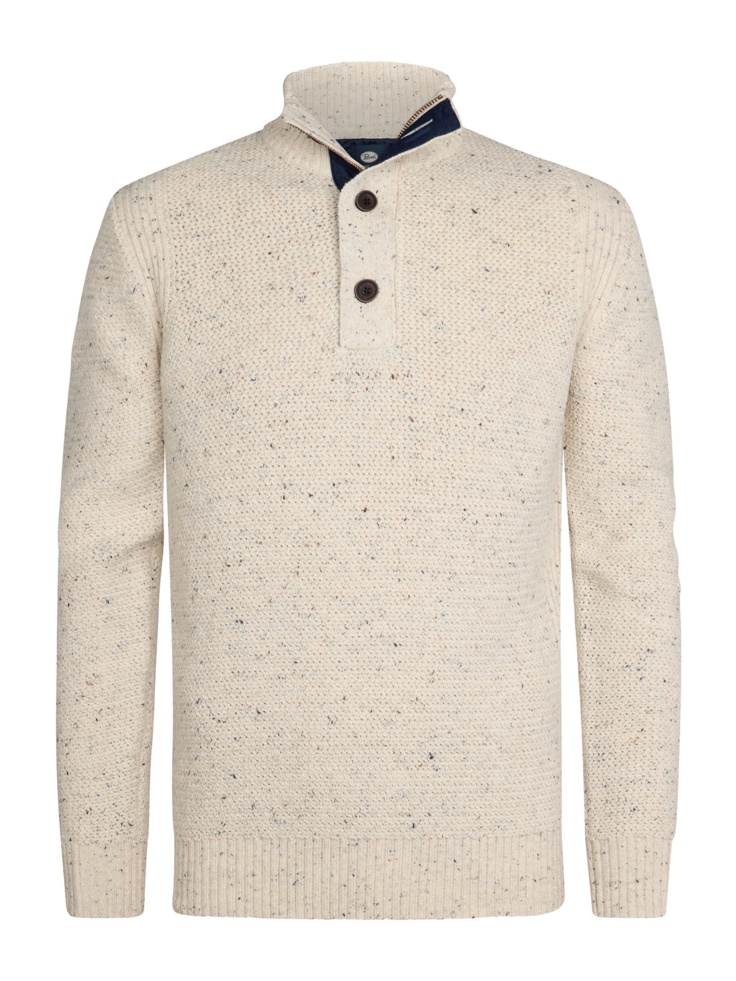 Petrol Industries Pulover 'Buffalo' in Weiß: Vorderseite