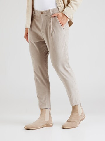 Coupe slim Pantalon à pince 'CHASY' DRYKORN en beige : devant