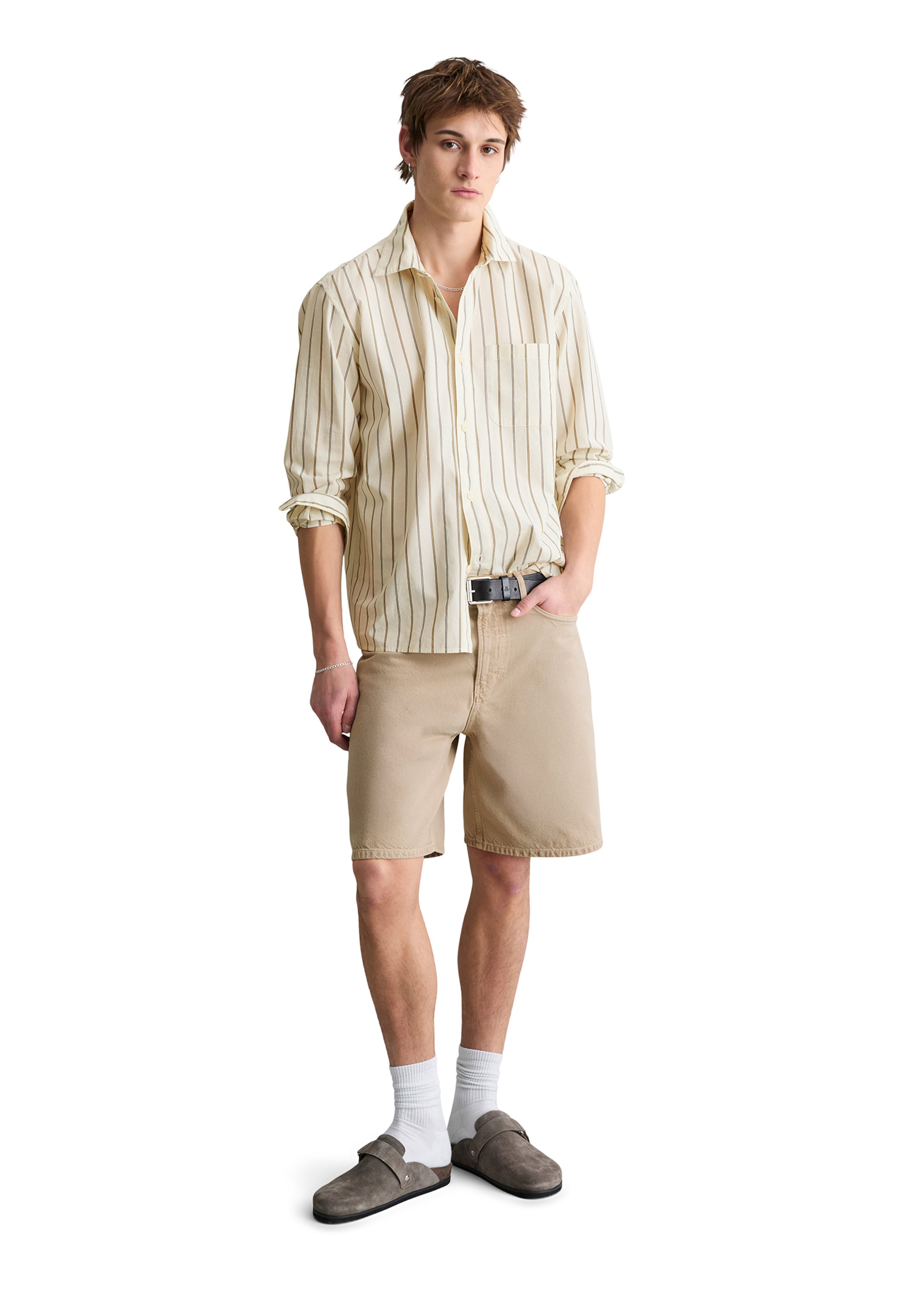 Coupe regular Chemise Marc O'Polo DENIM en beige