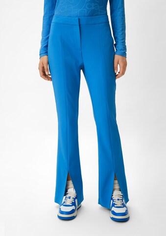 comma casual identity Flared Broek in Blauw: voorkant