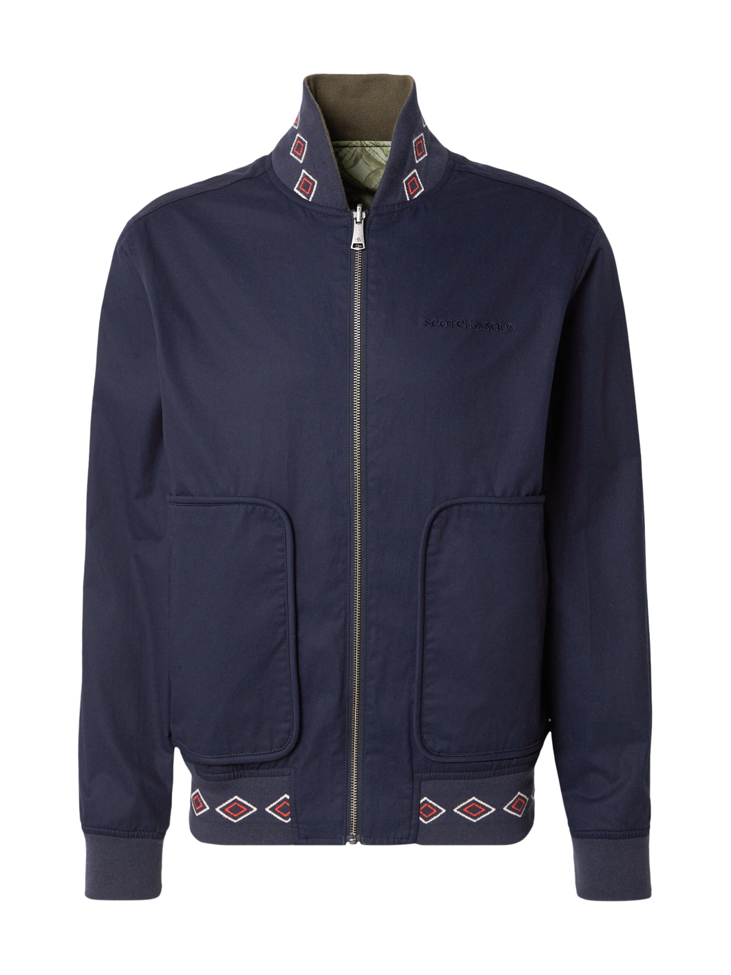 SCOTCH & SODA Prehodna jakna v velikosti S  | mornarska / kaki / oliva barva, Prikaz izdelka