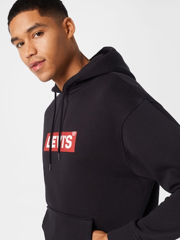 melns LEVI'S ® Standarta piegriezums Sportisks džemperis 'T3 Relaxd Graphic Hoodie'