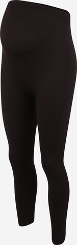 Skinny Leggings 'ARLO' MAMALICIOUS en noir : devant