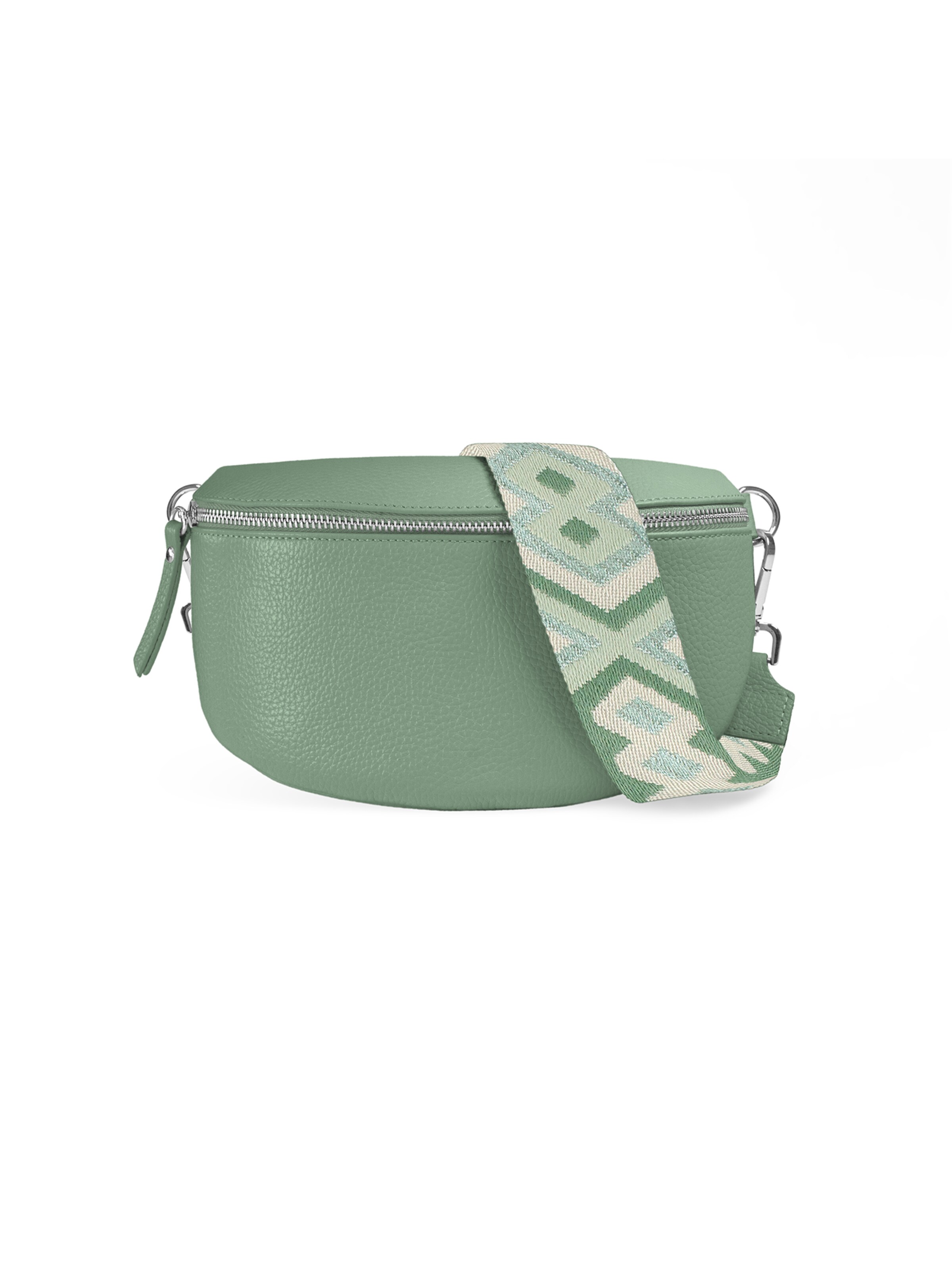 lePelou Gürteltasche 'JUNA medium'‌‌‌‌‌ in Grün: Vorderseite