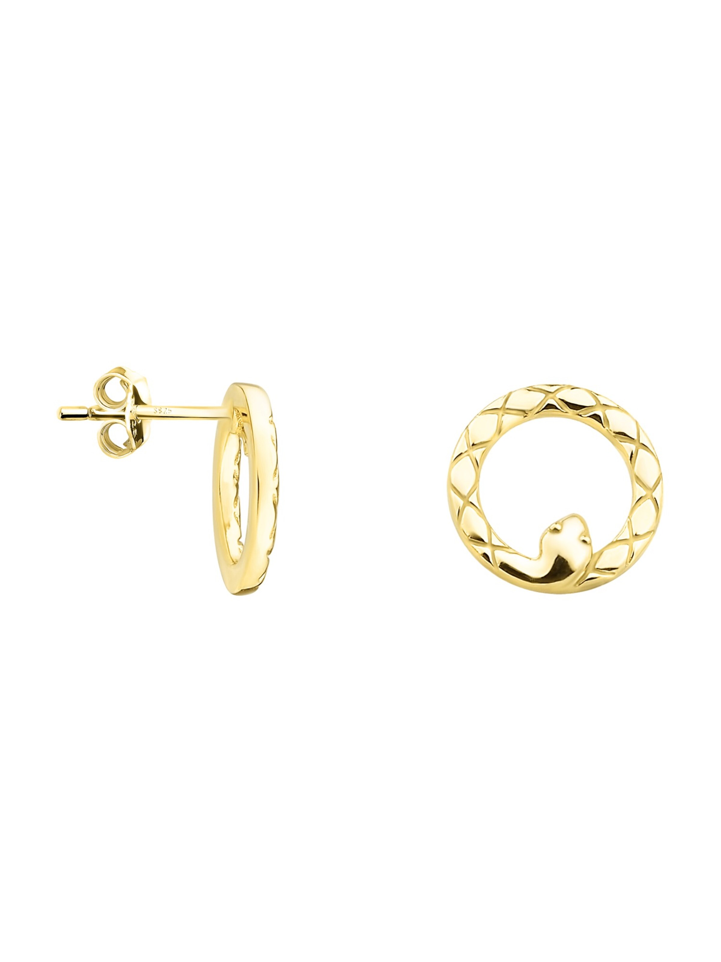 Sofia Milani Ohrringe 'Snake'‌‌‌‌‌ in Gold: Vorderseite
