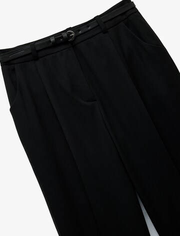 Koton Loose fit Trousers with creases in Black