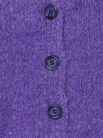 Cartoon Knit Cardigan in Purple