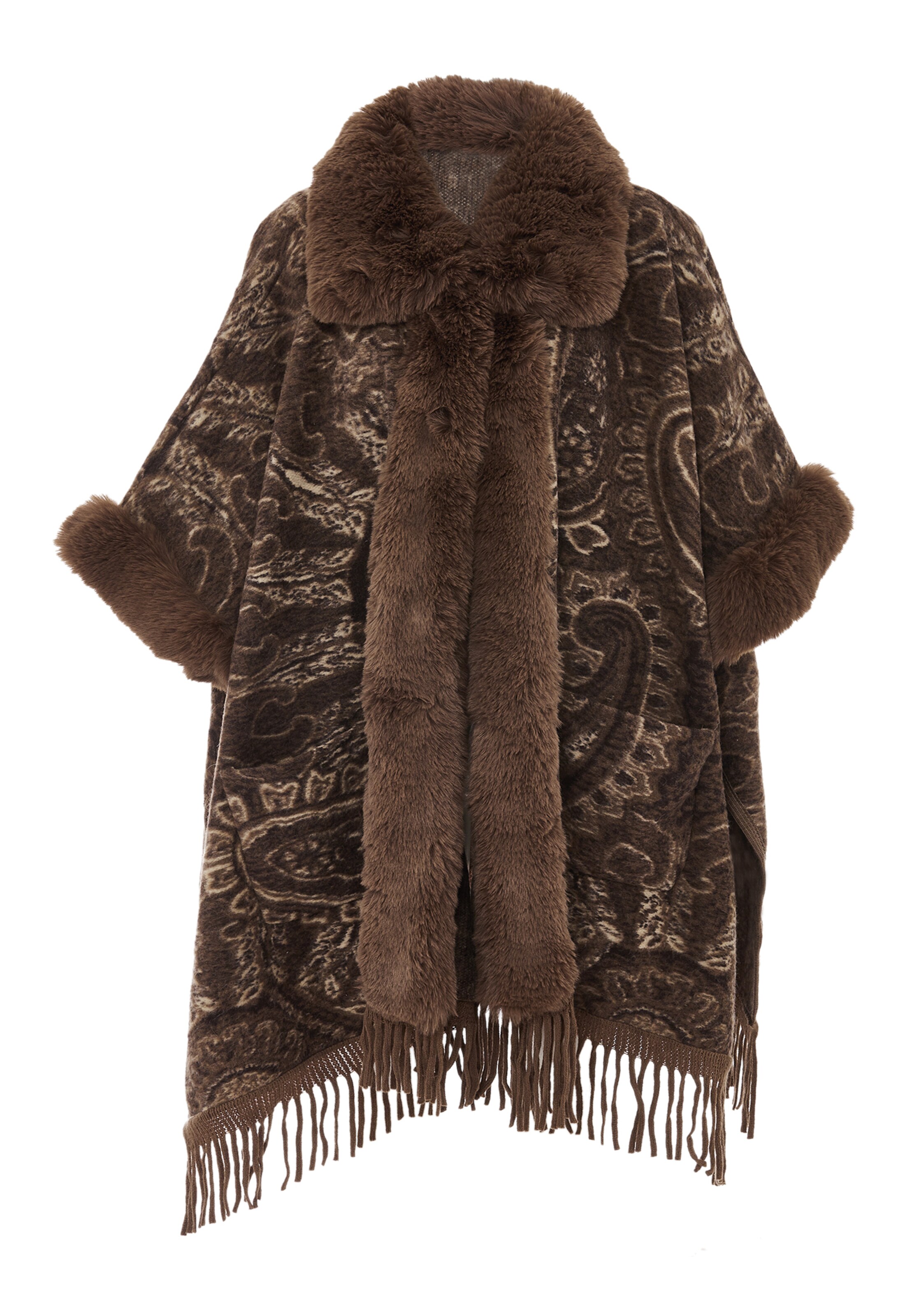 FRAULLY Кейп в Коричневый: спереди