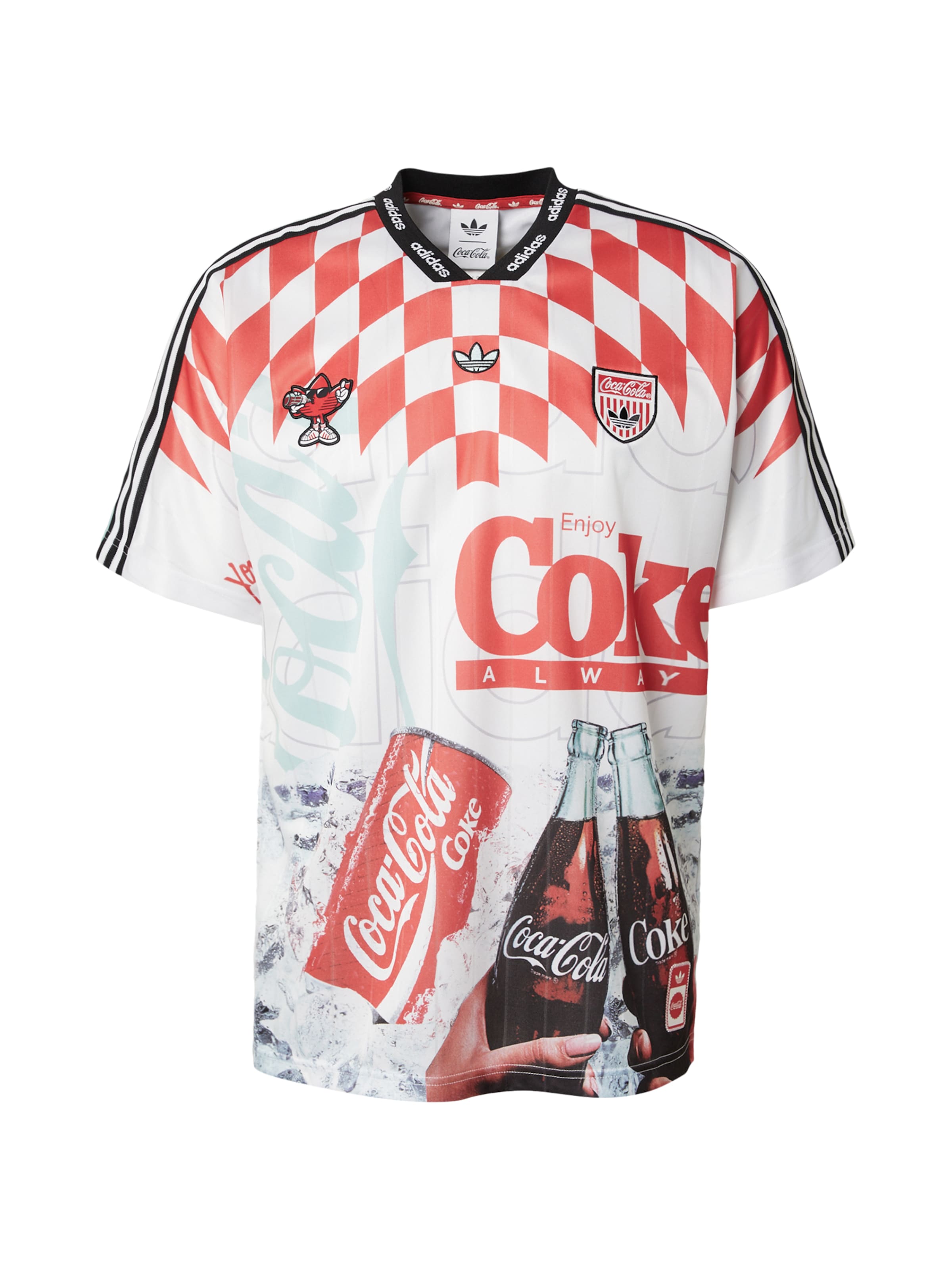 ADIDAS ORIGINALS Shirt 'Coca Cola Classic' in White: front