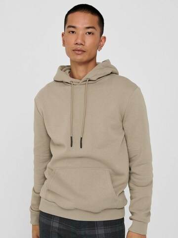 Only & Sons Regular Fit Sweatshirt 'Ceres' in Braun