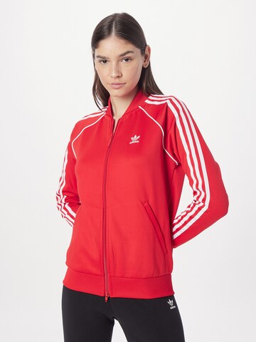 ADIDAS ORIGINALS Sweatvest 'Adicolor Classics Sst' in Rood: voorkant