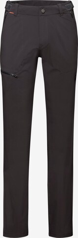 MAMMUT Slim fit Outdoor Pants 'Runbold' in Brown: front