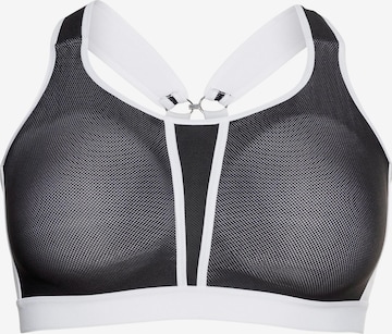 SHEEGO Bralette Sports Bra in White: front