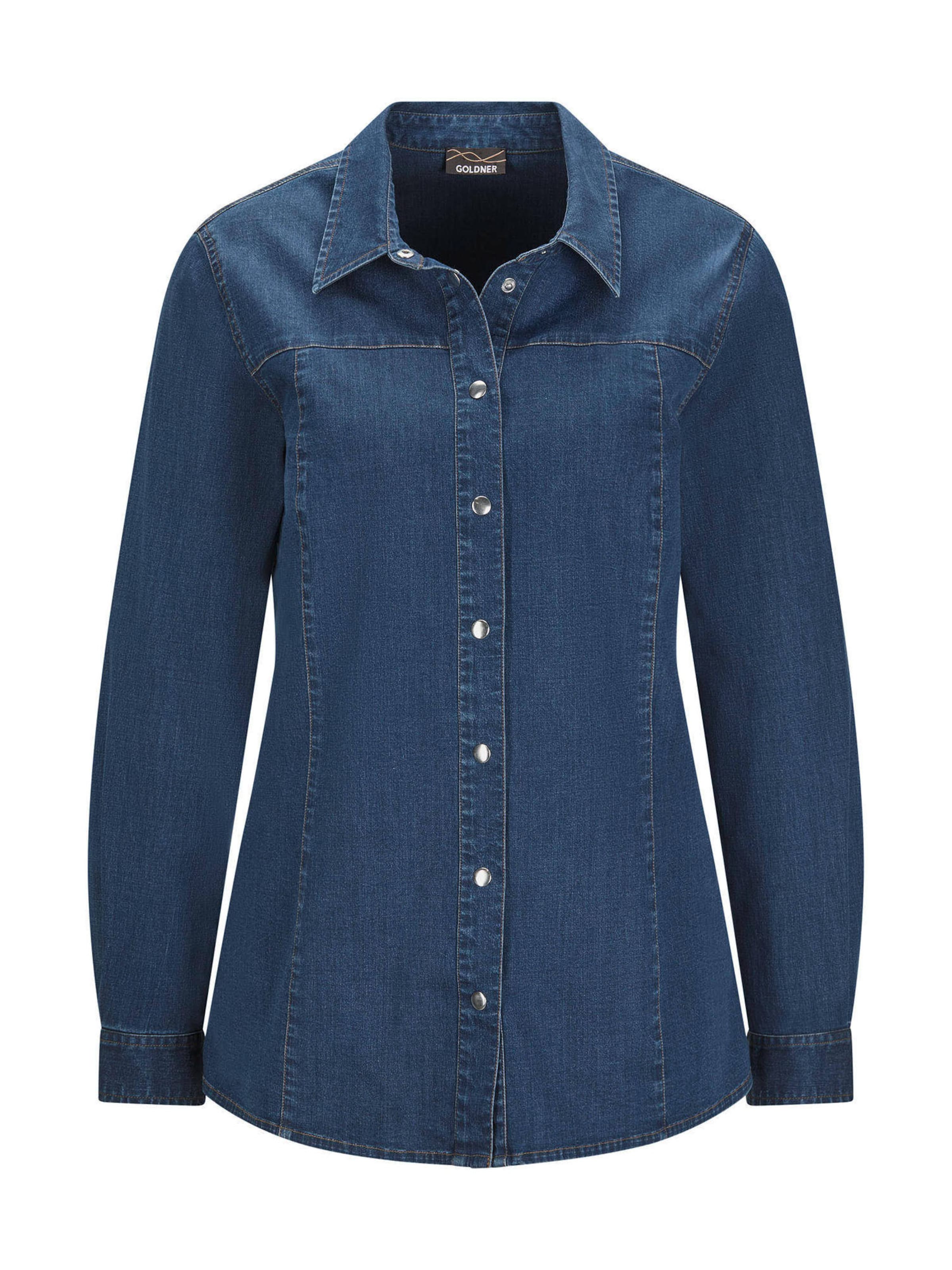 Goldner Blouse in Blauw: voorkant