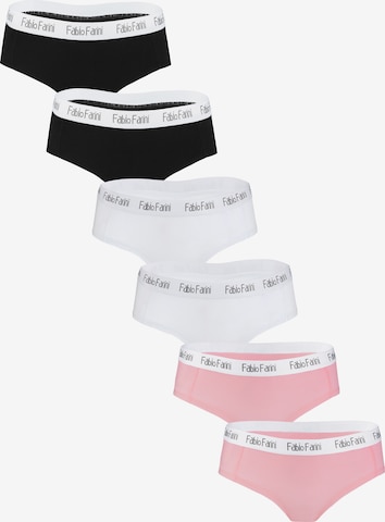 Fabio Farini Slip 'Damen-Slips mit frecher weißer Spitze' in Weiß: Vorderseite