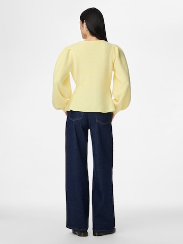 PIECES Cardigan 'PCSILLY' i gul