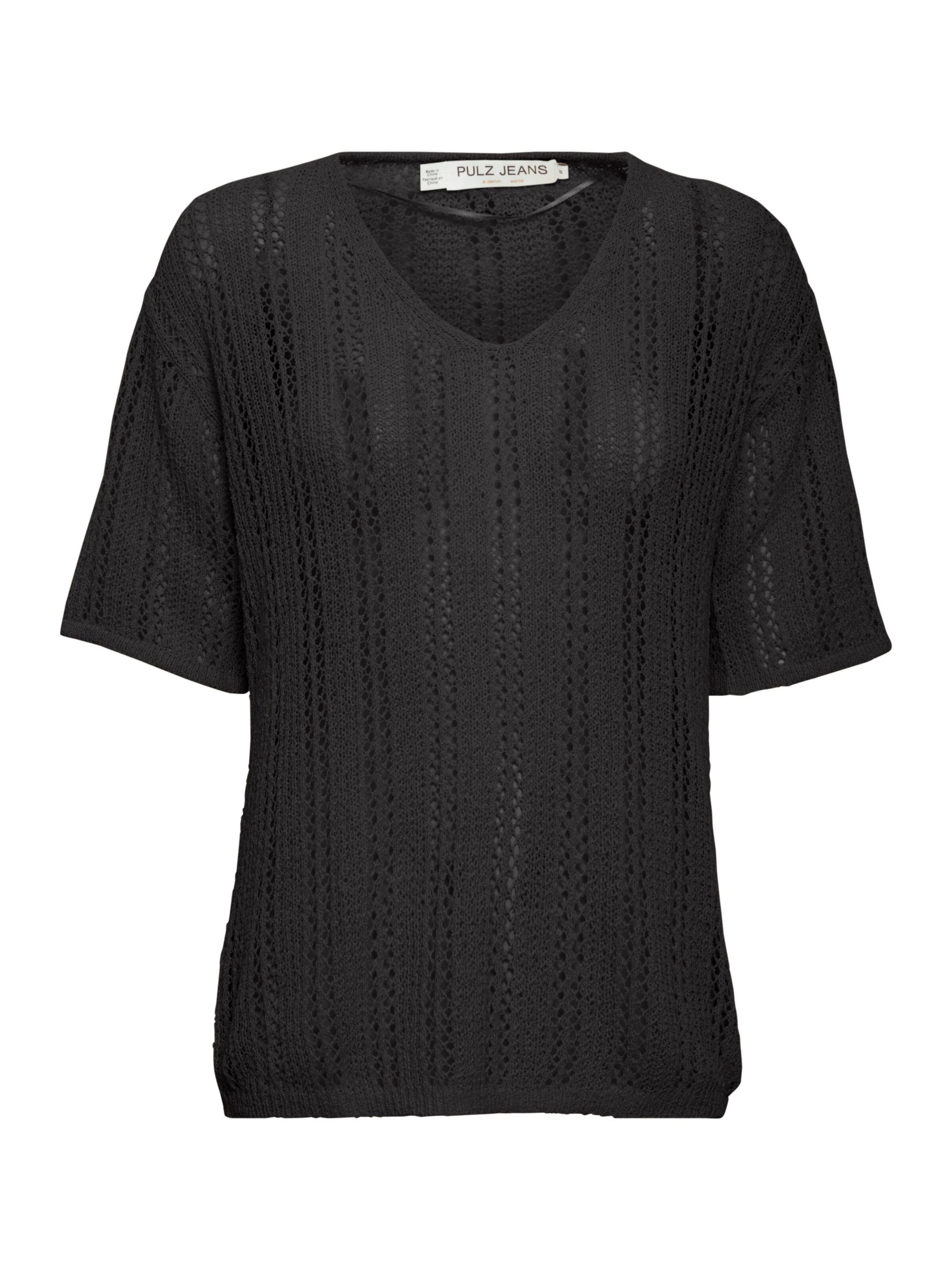 PULZ Jeans Pullover 'Reese' i sort: forside