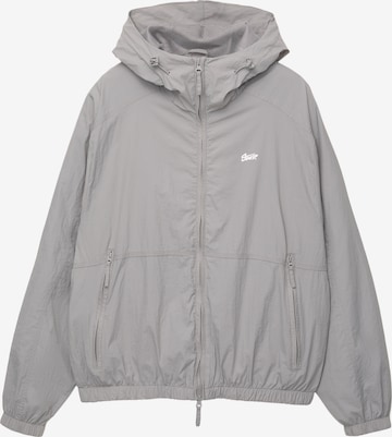 Pull&Bear Tussenjas 'STWD' in Grijs: voorkant