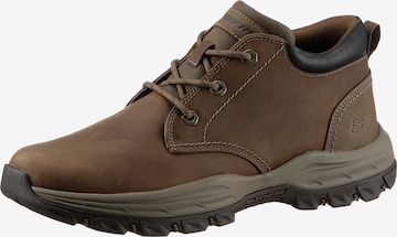 SKECHERS Lace-Up Boots in Brown: front