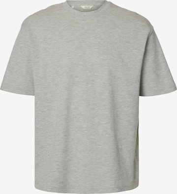 Tricou 'SLHOSCAR' de la SELECTED pe gri: față