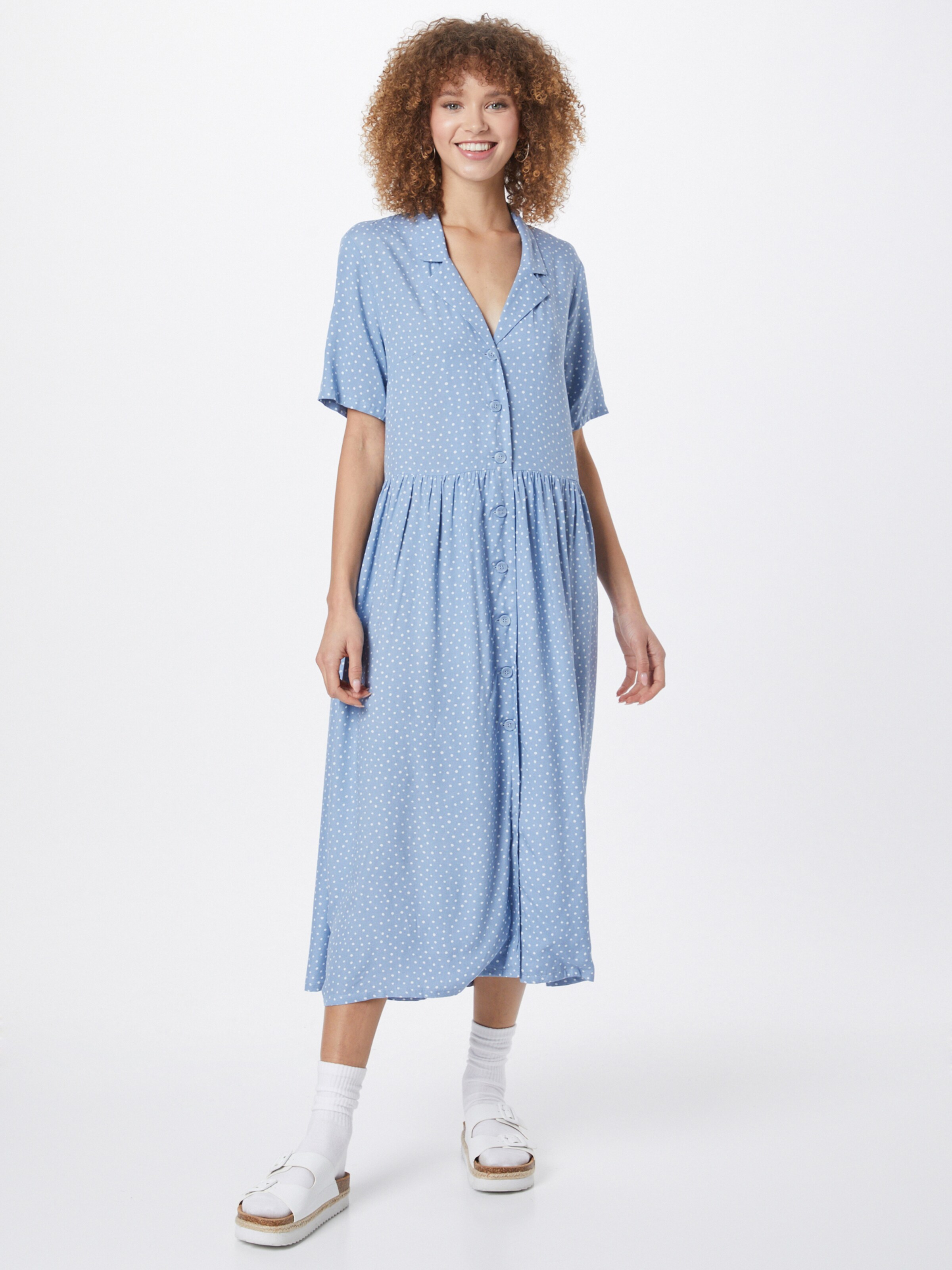 Frauen Große Größen Monki Kleid 'Mattan' in Rauchblau - AH15951 Frauen Große Größen Monki Kleid 'Mattan' in Rauchblau - AH15951