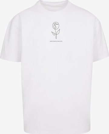 Merchcode Shirt 'Spring - Tulip Flower' in Wit: voorkant
