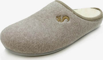 thies Hausschuh 'Organic' in Beige: Vorderseite