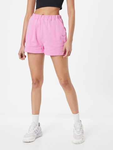 Regular Pantaloni sport de la ROXY pe roz: față