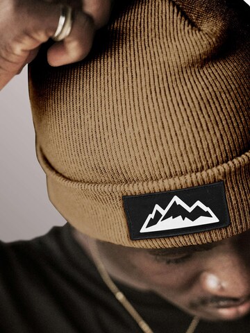Neverless Beanie 'Mountain' in Brown