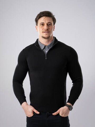 PANTONECLO Sweater 'Pantoneclo Men’s Mock Sweater' in Black