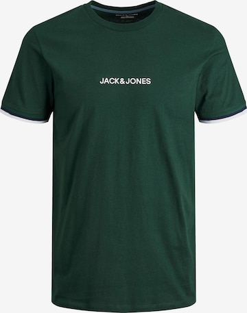 JACK & JONES Shirt 'RINGER' in Grün: predná strana