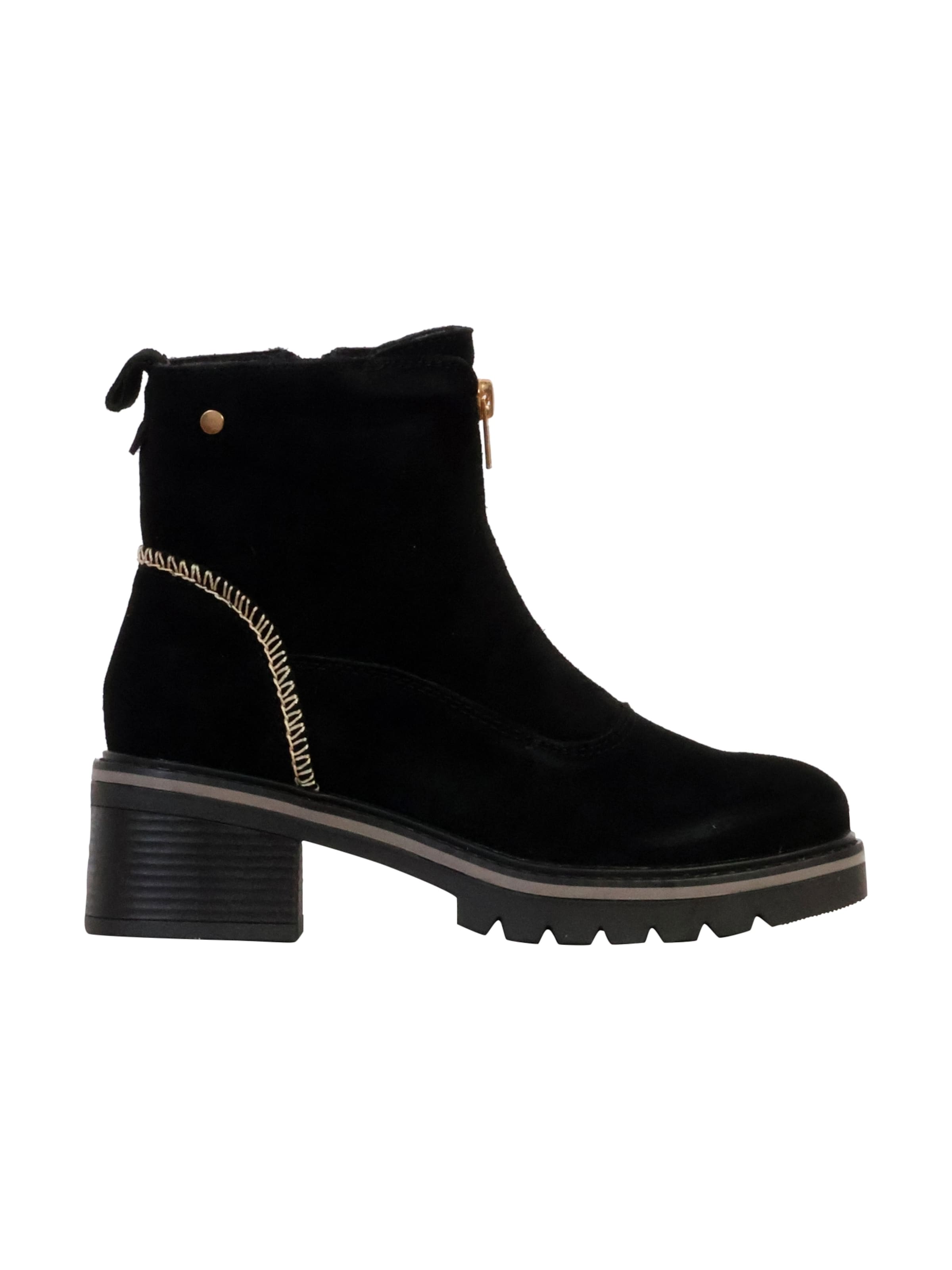 Bottines 'Lederstiefeletten Alenoa' The Divine Factory en noir