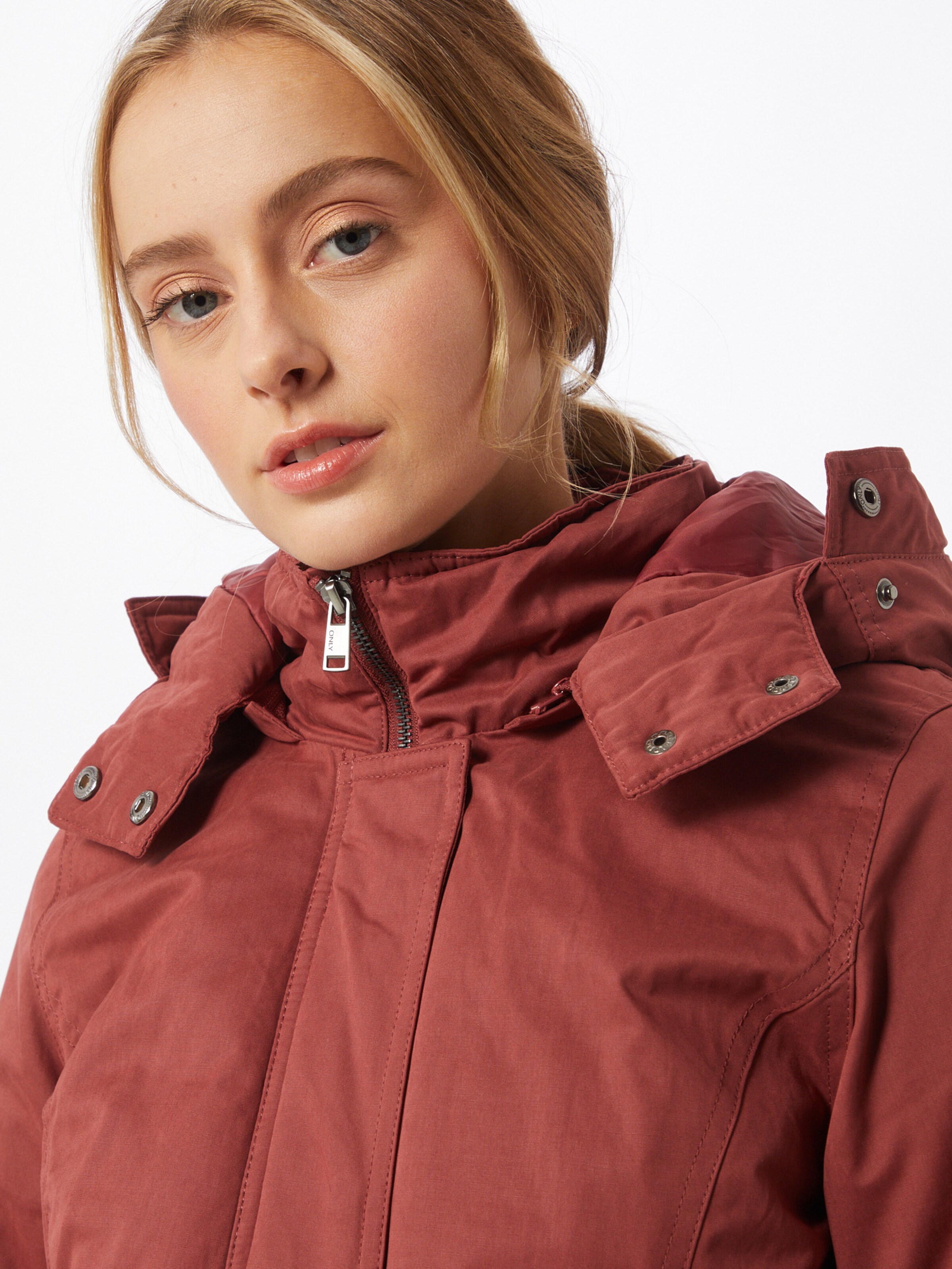 ONLY Winter Coat Sarah in Dark Red ABOUT YOU