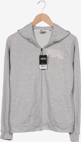 PUMA Sweatshirt & Zip-Up Hoodie in XL in Grey: front