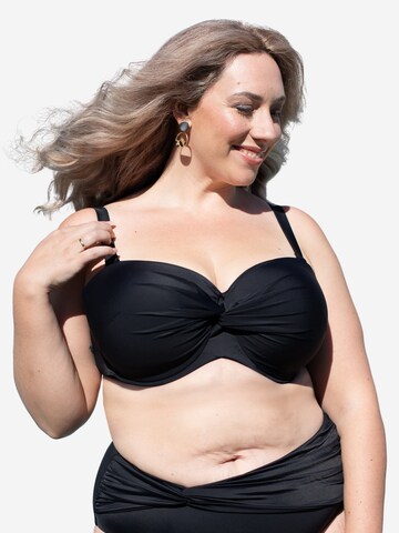 Bandeau Hauts de bikini 'Mambo' SugarShape en noir : devant