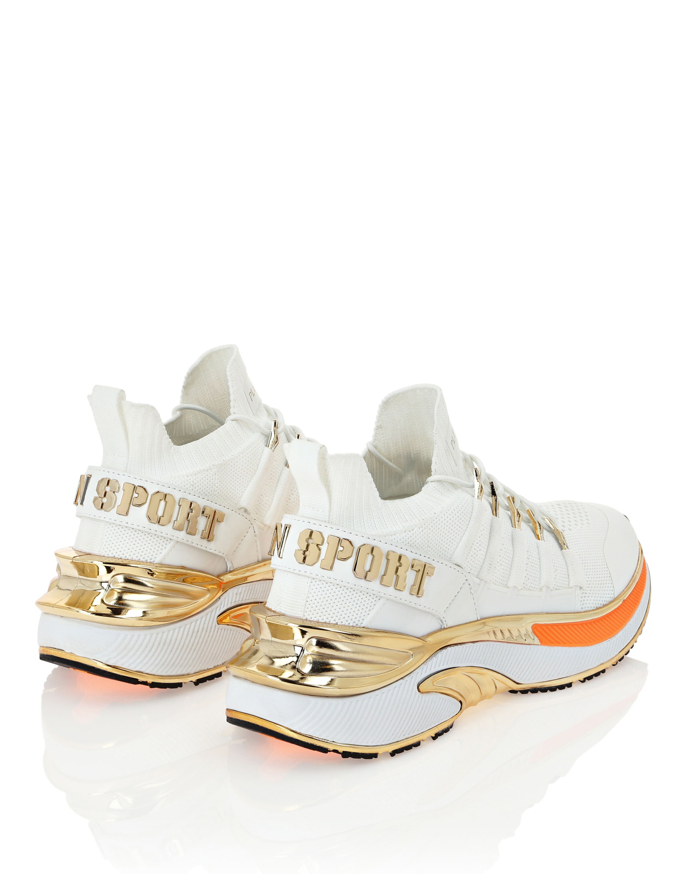 Plein Sport - Sapatilhas baixas 'Chrome Surfer' em branco